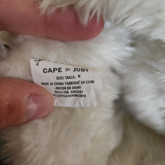 Cape Juby Taupe Cable Knit Faux-Fur Trim Slipper Boots Size M - Picture 2 of 3